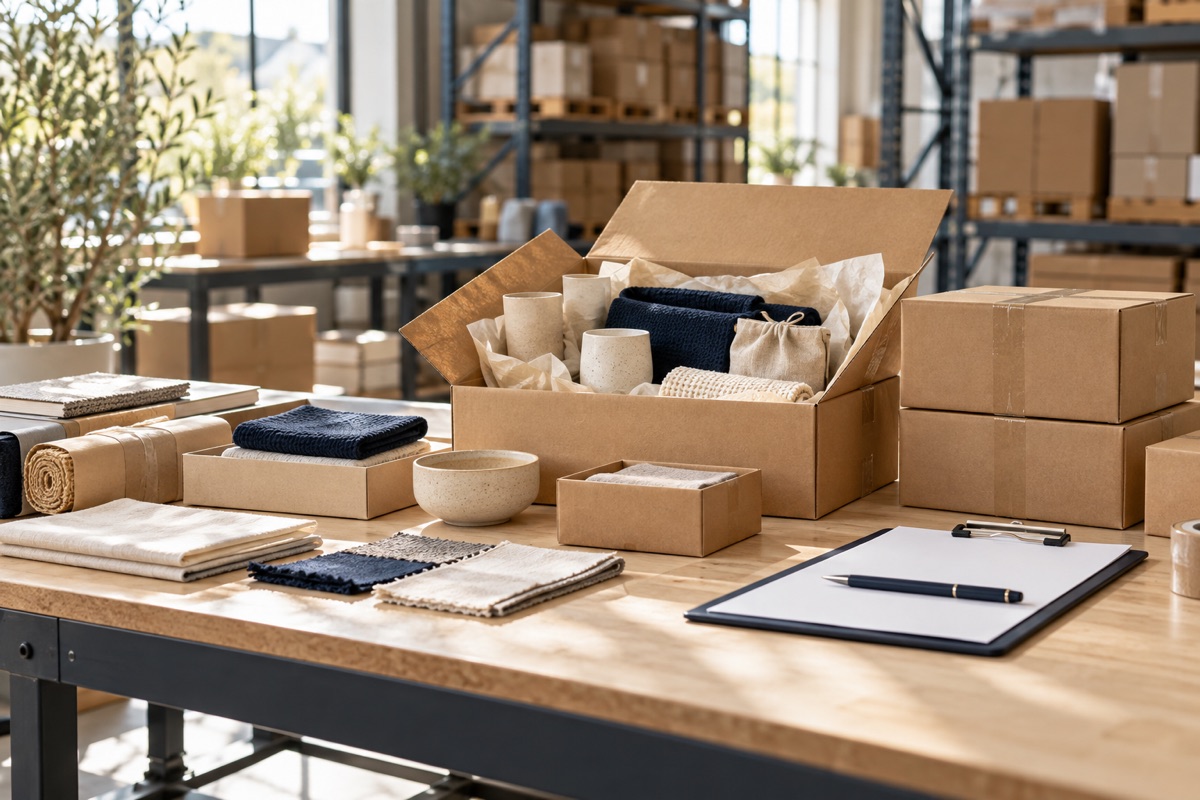 Illustrative supplier sourcing scene